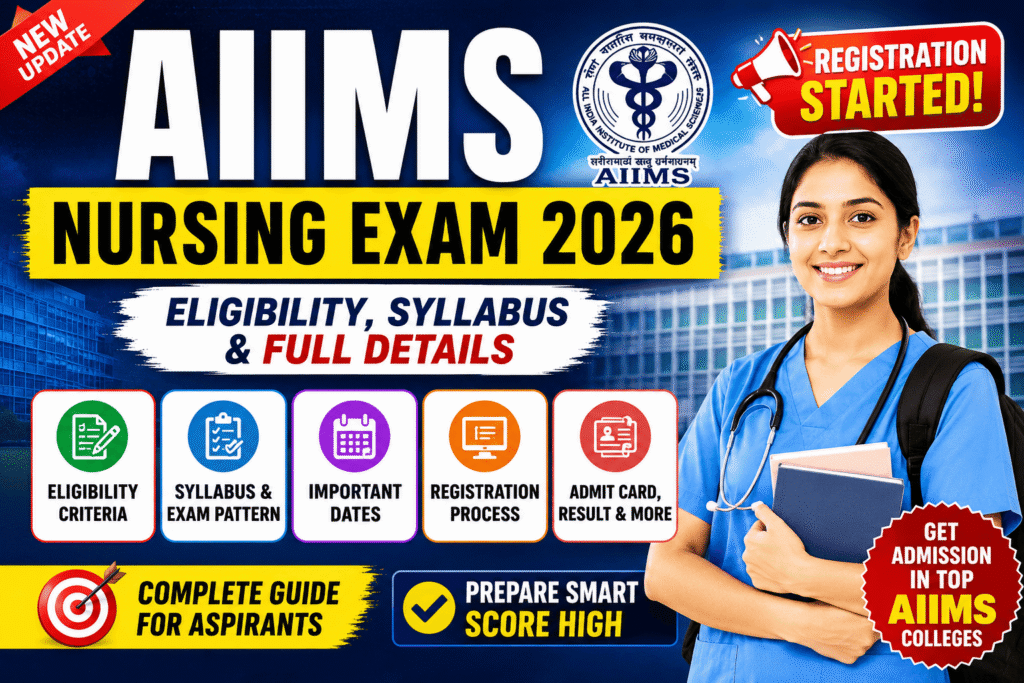 AIIMS Nursing Exam 2026 Registration Started, Eligibility, Syllabus & Full Details