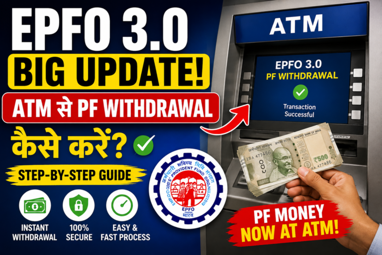 EPFO 3.0 Big Update 2026 How to Withdraw PF Money from ATM – Step-by-Step Guide