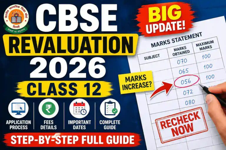 CBSE Revaluation 2026 Class 12 Big Update: Application Process, Fees, Dates & Full Step-by-Step Guide