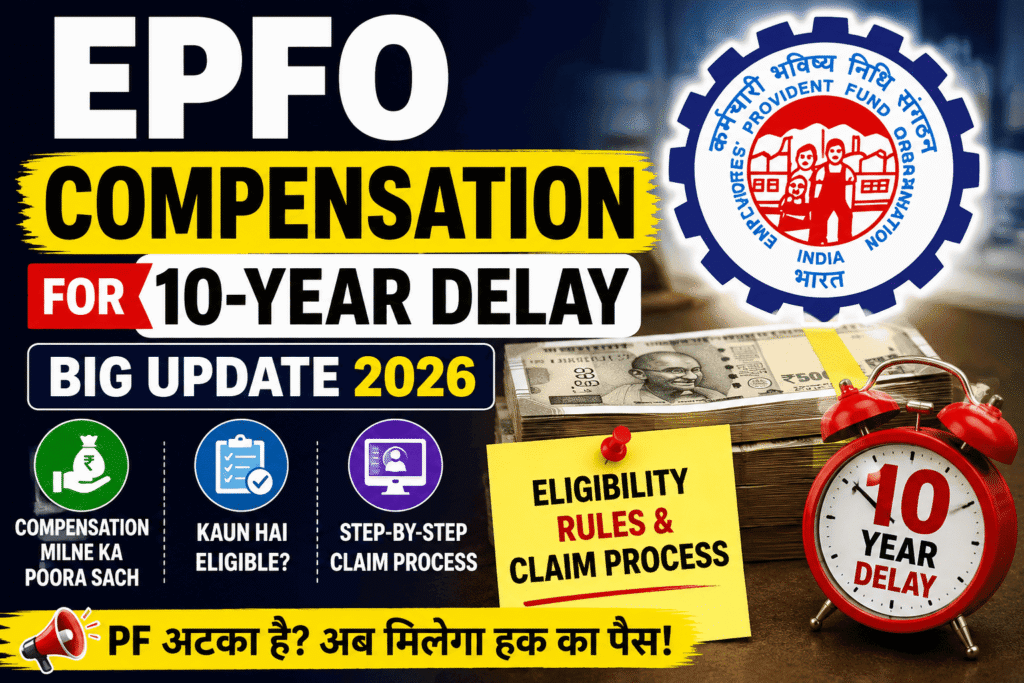 EPFO Compensation for 10-Year Delay: Shocking Big Update, Eligibility Rules & Complete Claim Process 2026