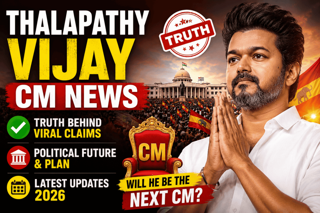 Thalapathy Vijay CM News 2026: 7 Shocking Facts, Big Update on Viral Claims, Political Future & Latest Reality Explained
