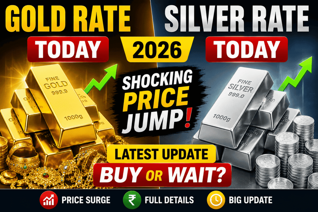 Gold Rate Today & Silver Rate Today 2026: Shocking Big Price Jump, Latest Full Update, Buy Now or Wait?