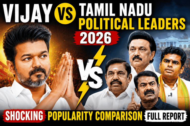 Vijay vs Tamil Nadu Political Leaders 2026: Shocking Big Update, Massive Popularity Comparison Full Report