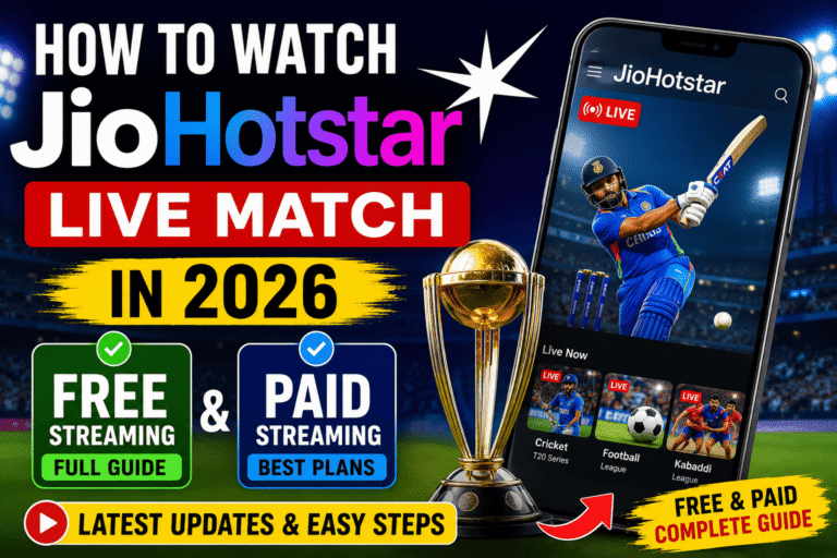 How to Watch JioHotstar Live Match in 2026 – Simple & Best Streaming Method