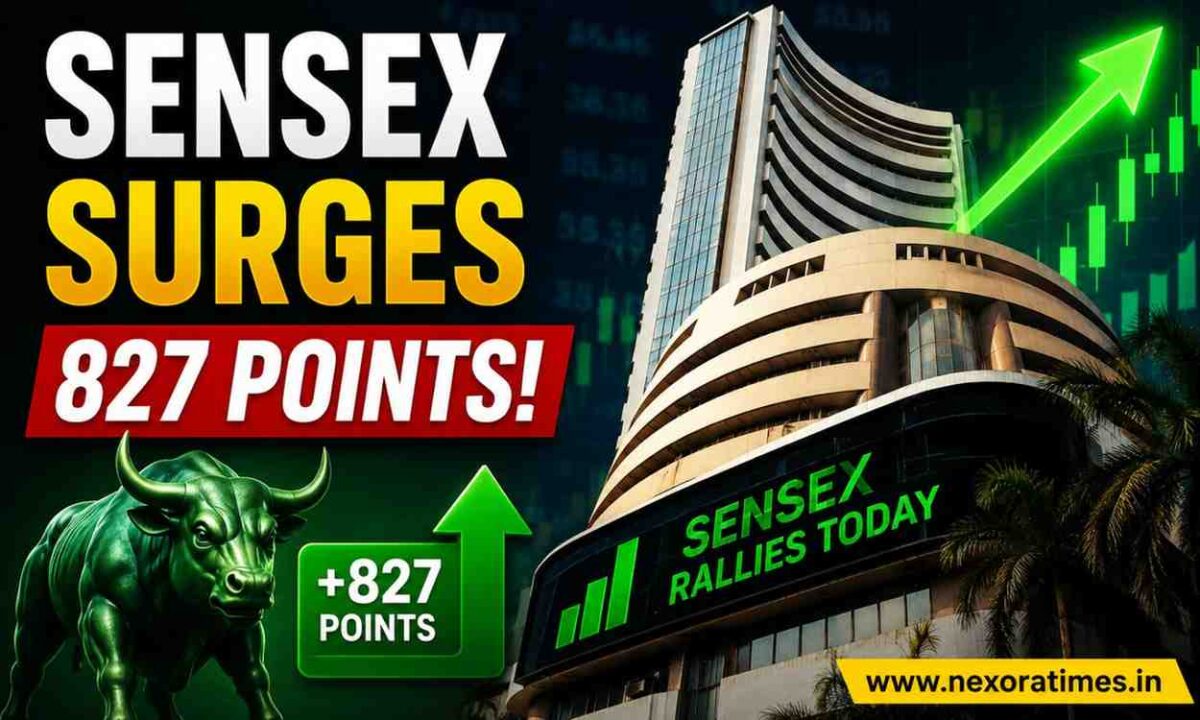 Stock Market Today: Sensex Jumps 827 Points as Global Optimism Lifts Indian Equities