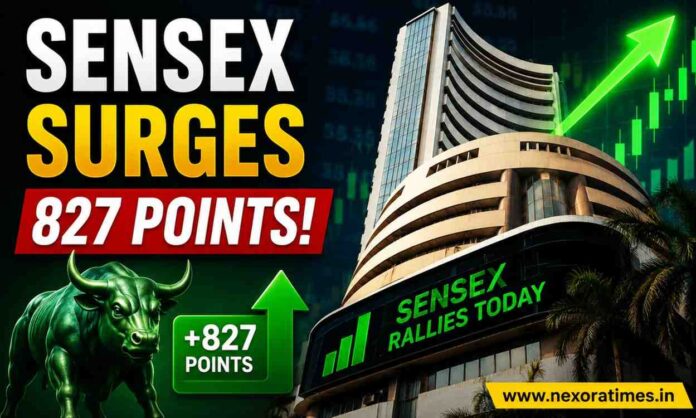 Stock Market Today: Sensex Jumps 827 Points as Global Optimism Lifts Indian Equities Stock Market Today: Sensex Jumps 827 Points as Global Optimism Lifts Indian Equities